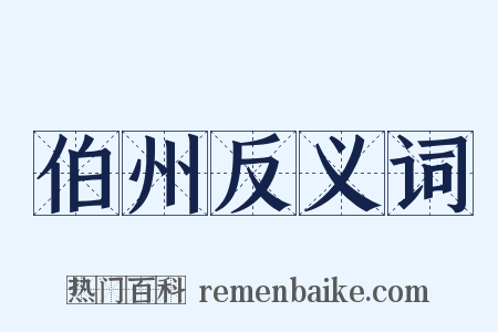 伯州反义词是什么意思的图片